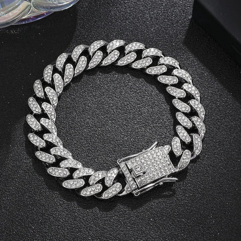 Miami Chain Studded with Rhinestone